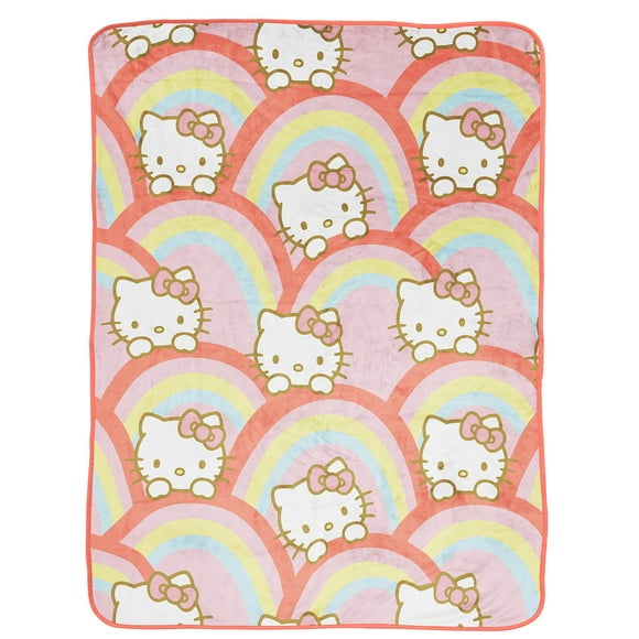 Sanrio Hello Kitty Rainbow Microfiber Throws, 46" x 60"