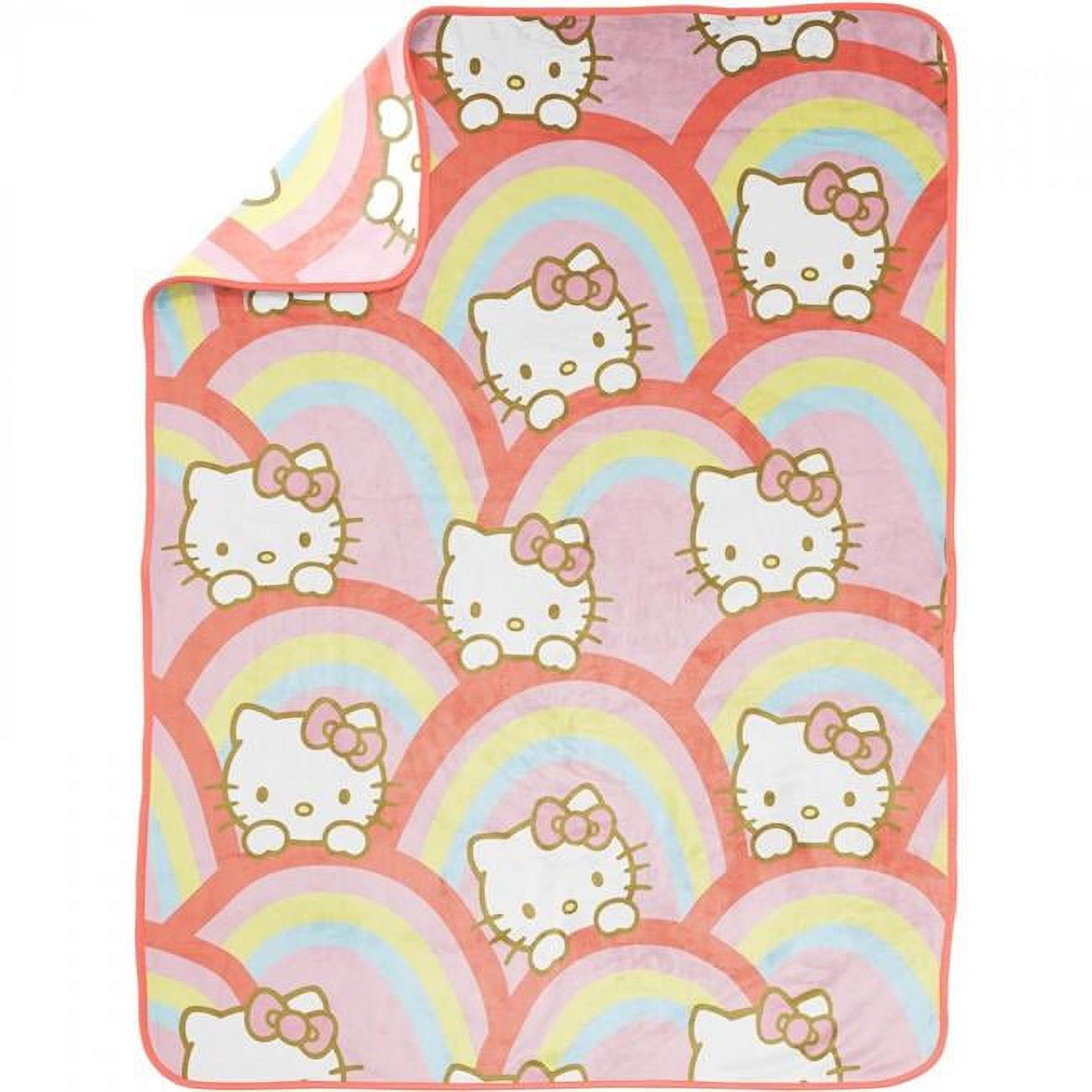 NEW! Hello Kitty Sanrio OG PINK BOW BLANKET Throw 50"X70
