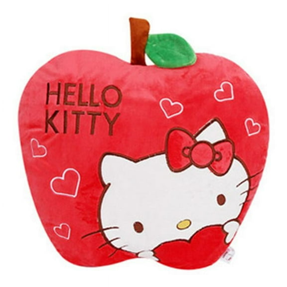 Sanrio Hello Kitty Red Apple Pillow Cushion Embroidered Designs  17" x 13"