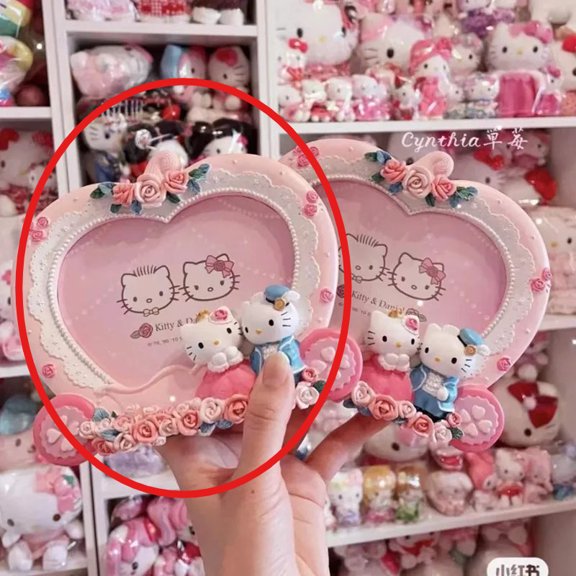 Sanrio Hello Kitty Resin Photo Frame Cartoon Anime Decoration Desktop Ornaments Gifts