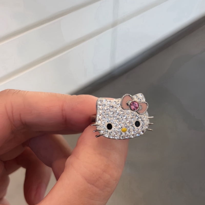 Sanrio Hello Kitty Rhinestone Ring Y2K Millennium Girl Adjustable ...