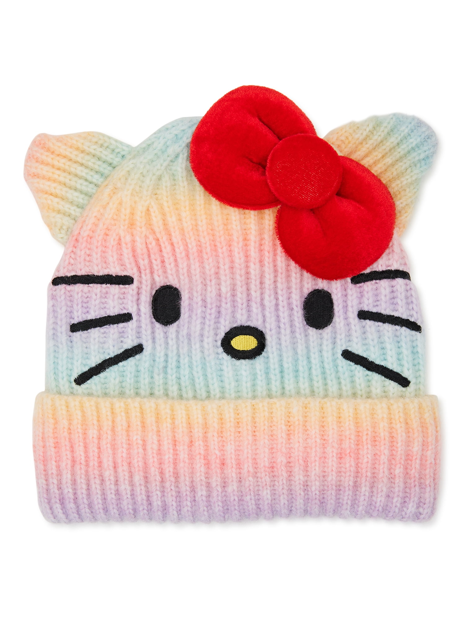 Sanrio Hello Kitty Rib Knit Beanie Multicolor