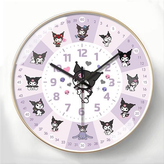 Sanrio Hello Kitty Room Wall Clock Cute Creative Kawaii Home Decoration Party Gifts