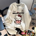thumbnail image 1 of Sanrio Hello Kitty Round Neck Sweatshirt Youthful Loose Style, 1 of 8
