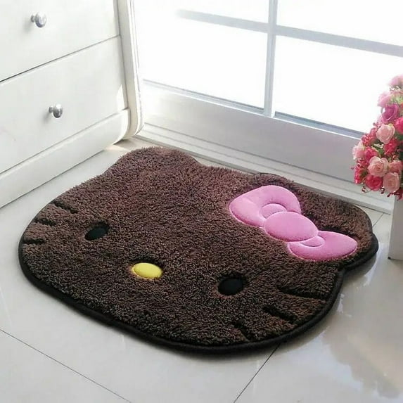 Sanrio Hello Kitty Rug Cartoon Cute Floor Bath Mat Velvet Memory Girls Absorbent Door Footmat Non Slip Bathroom Carpet Cotto