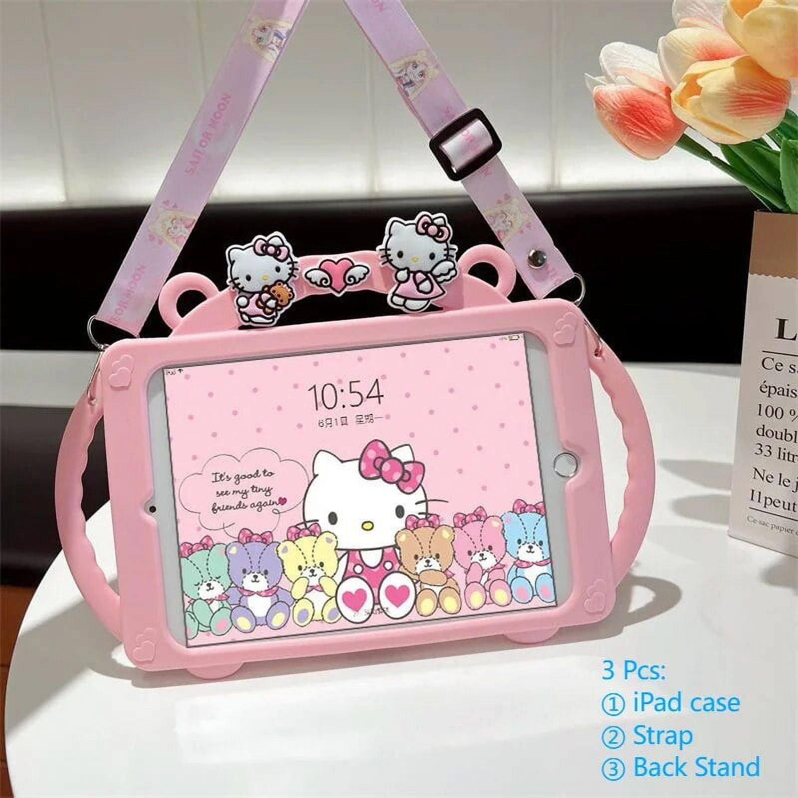 Sanrio Hello Kitty Silicone Crossbody Strap iPad Case for iPad Mini Air ...