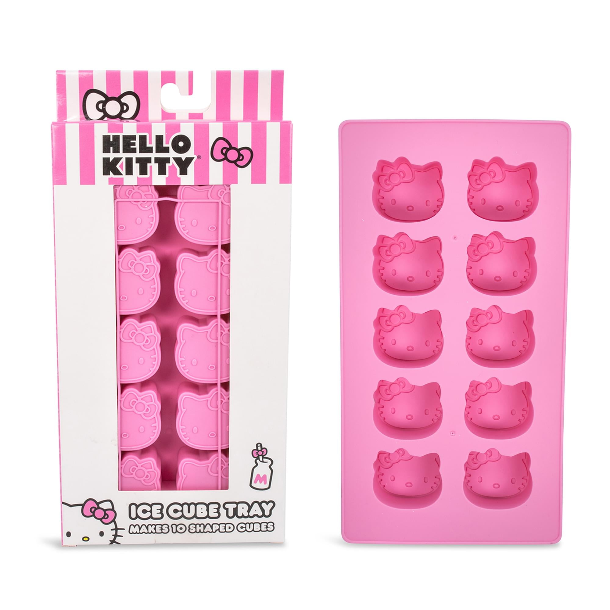 CHEFMADE Hello Kitty Ice Cube Trays, Easy-Release Silicone & Flexible 24pcs Cute Kitty Ice Cubes for Chingling Cocktail and Milk Tea (Pink)