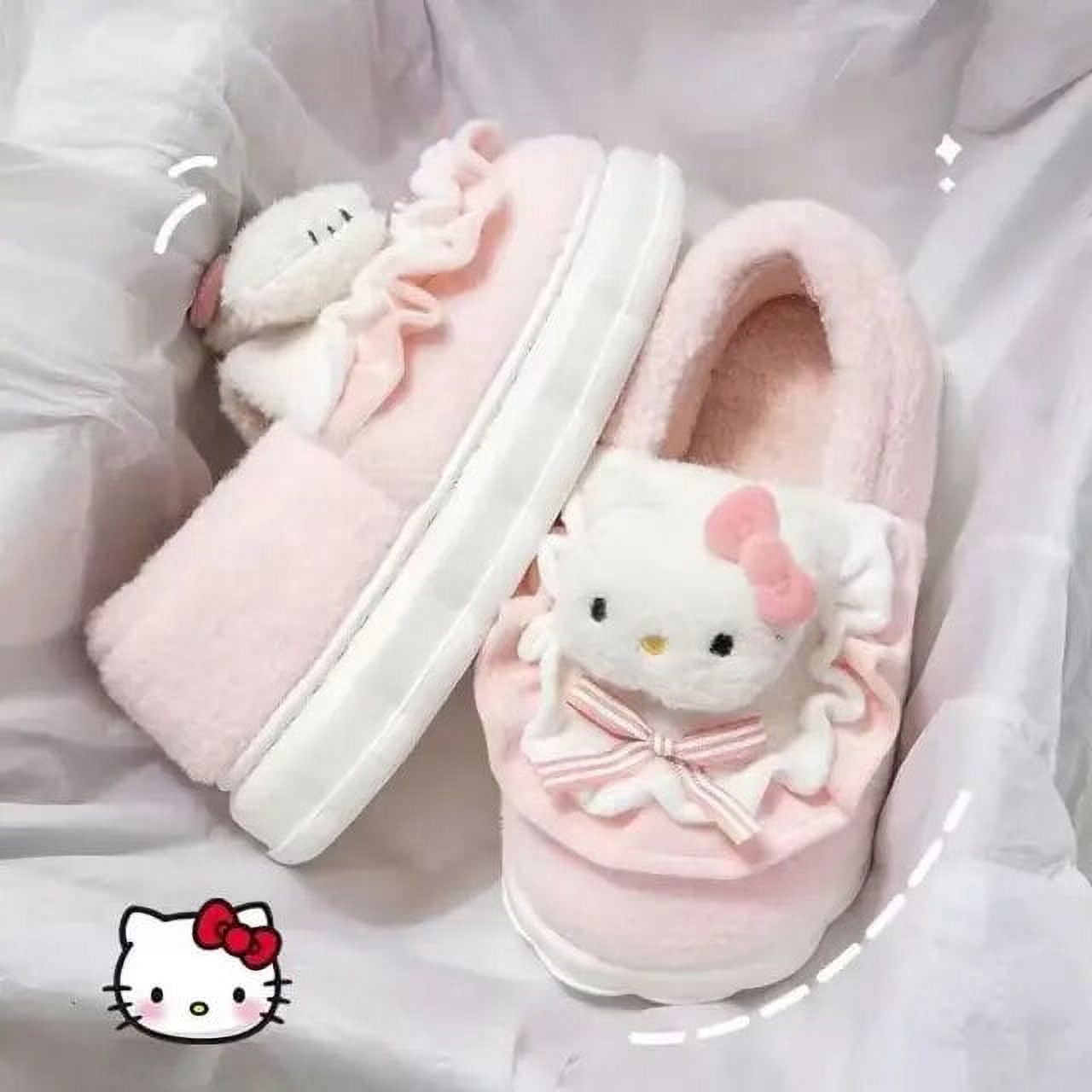 Sanrio Hello Kitty Slippers Kawaii Cinnamoroll My Melody Cotton ...