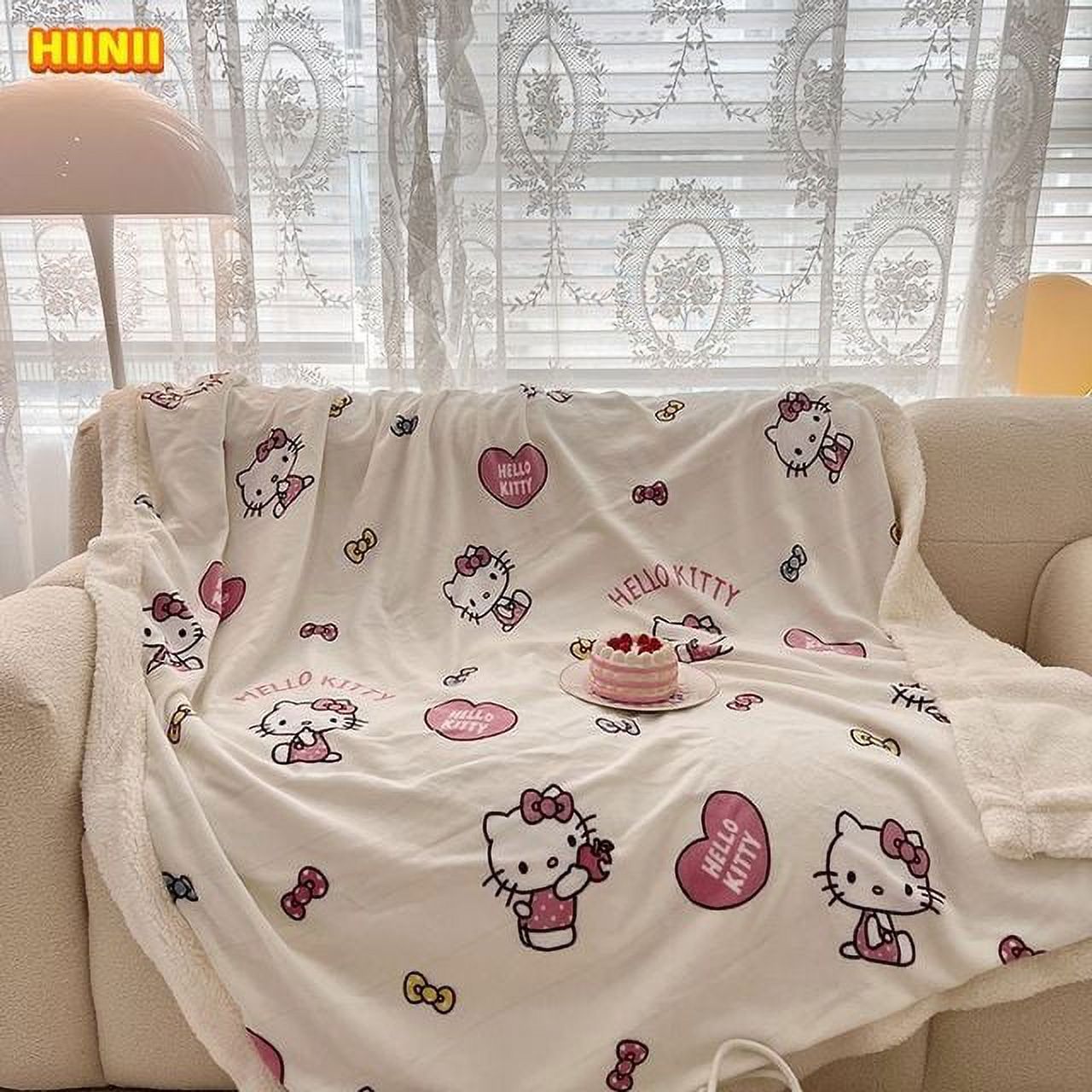 Sanrio Hello Kitty Soft Plush Blanket Cinnamoroll Luxury Double Sided