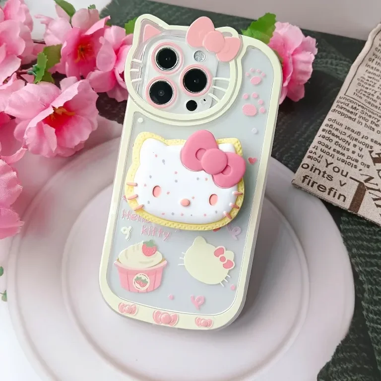 Sanrio Hello Kitty Stand Phone Cases For iPhone 16 Pro Max
