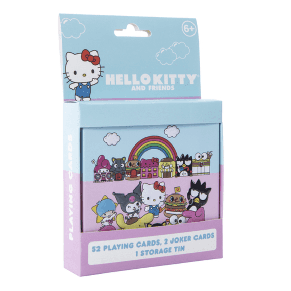 Sanrio Hello Kitty Standard Playing Card Decks with Storage Tin