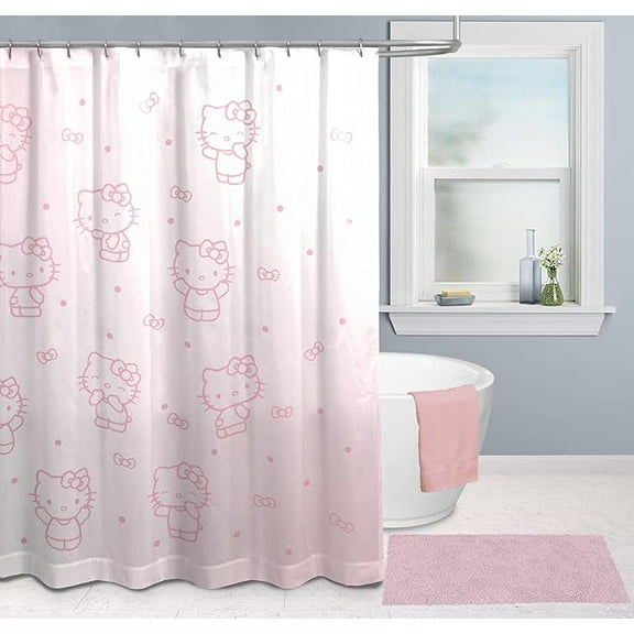 Sanrio Hello Kitty Stars Shower Curtain - 70 x 72 Inch