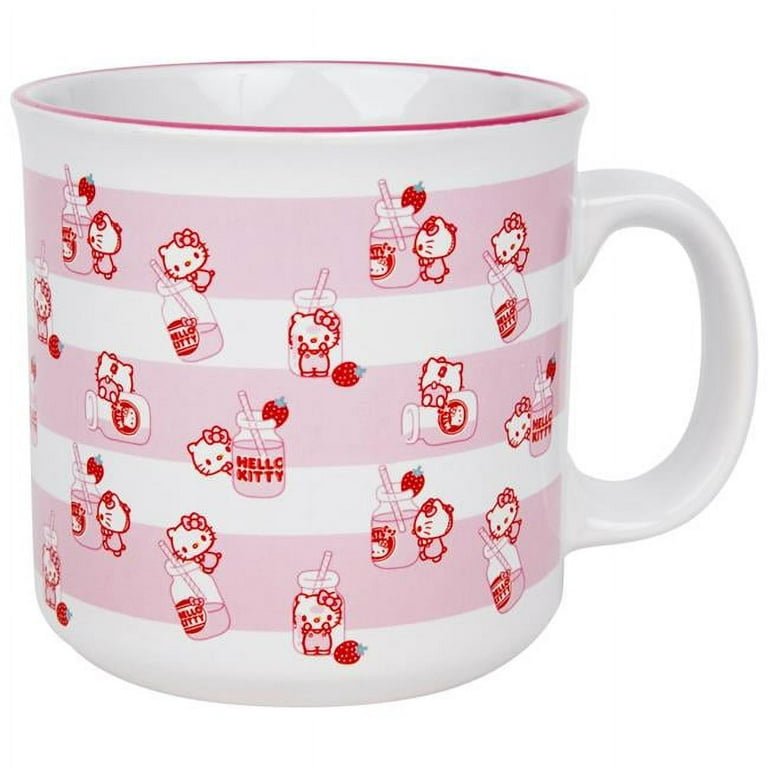 Sanrio Hello Kitty Strawberry Milk Ceramic Camper Mug | Holds 20 ...