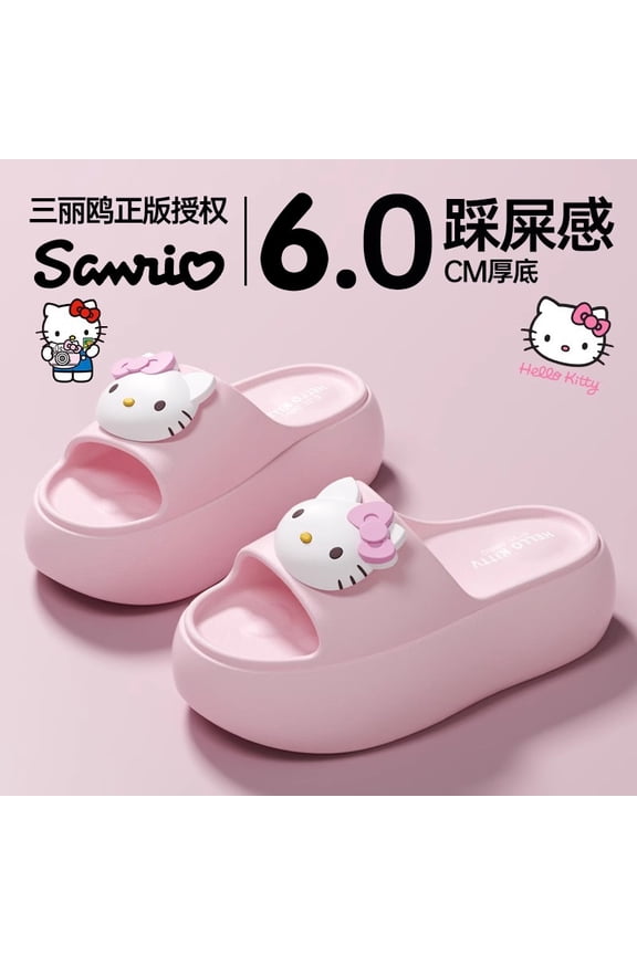 Sanrio Hello Kitty Summer Slippers Anime Thick Eva Sole Anti Slip Home Bathroom Slipper Indoor Soft Comfor Sandals