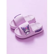 DSFSDG Sanrio Hello Kitty Summer Slippers Kawaii Kuromi My Melody Cinnamoroll Anime Outdoor Bathroom Beach Anti-Slip Sandal For Girls