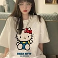 thumbnail image 1 of Sanrio Hello Kitty T-shirts Women Summer Trend Kuromi Clothes Y2k Tops Anime Short Sleeve Loose Tees Shirts Female Korean Tshirt, 1 of 9