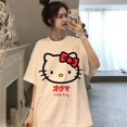 thumbnail image 1 of Sanrio Hello Kitty T-shirts Women Summer Trend Kuromi Clothes Y2k Tops Anime Short Sleeve Loose Tees Shirts Female Korean Tshirt, 1 of 10