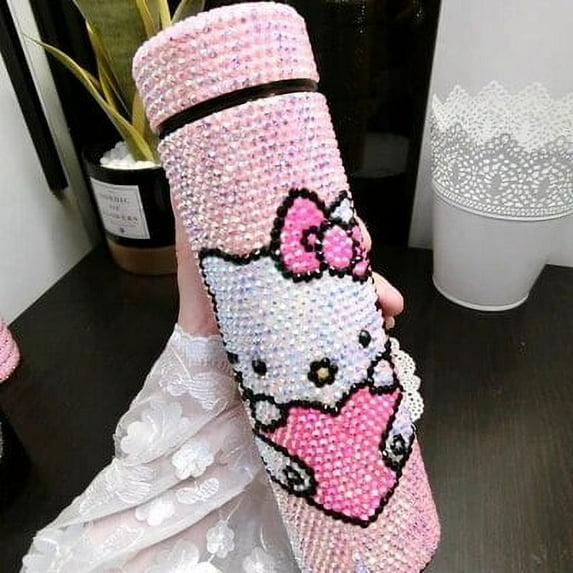 Sanrio Hello Kitty Thermos Cup Cute Water Bottle Sparkling Stainless Steel Tumblers 500Ml Glitter Tumbler Cup High Capacity