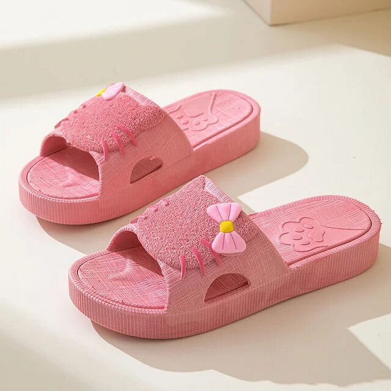 Sanrio Hello Kitty Thick Soled Slippers For Women Casual Athletic Shoe Cute Indoor Korean Style ...