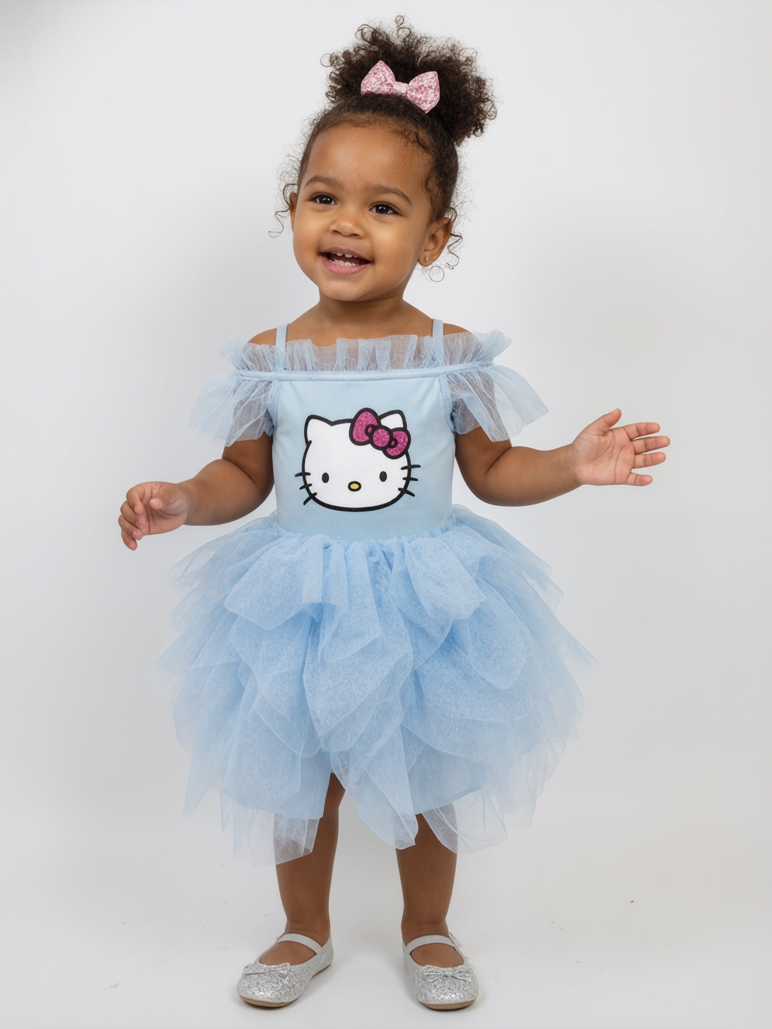 Sanrio Hello Kitty Baby and Toddler Girls Glitter Tutu Dress, Sizes 0/3M-5T