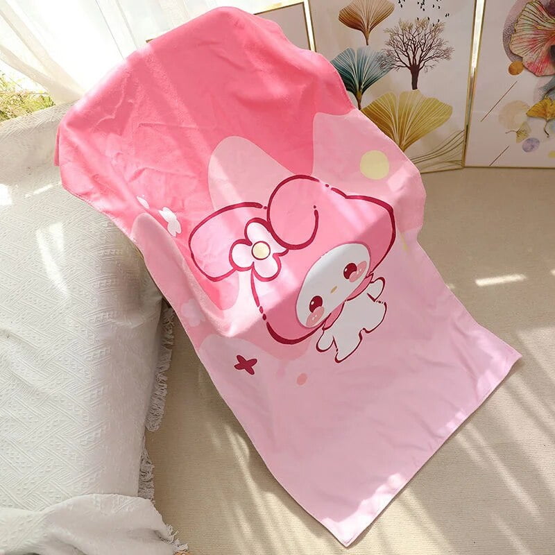 Sanrio Hello Kitty Towels Cartoon Cute Beach Towel Bathroom Large Bath Towel Large Towel Melody ...