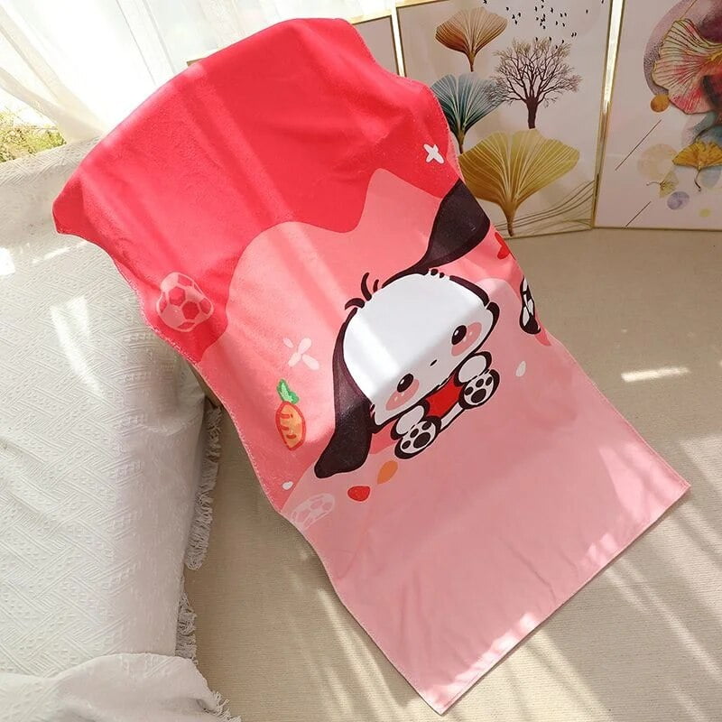 Sanrio Hello Kitty Towels Cartoon Cute Beach Towel Bathroom Large Bath Towel Large Towel Melody ...