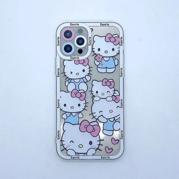 Sanrio Hello Kitty Transparent Phone Case For IPhone 14 15 13 12 11 Pro Max Mini XR XS 7 8 6 6S Plus Cute Soft Protective Cover