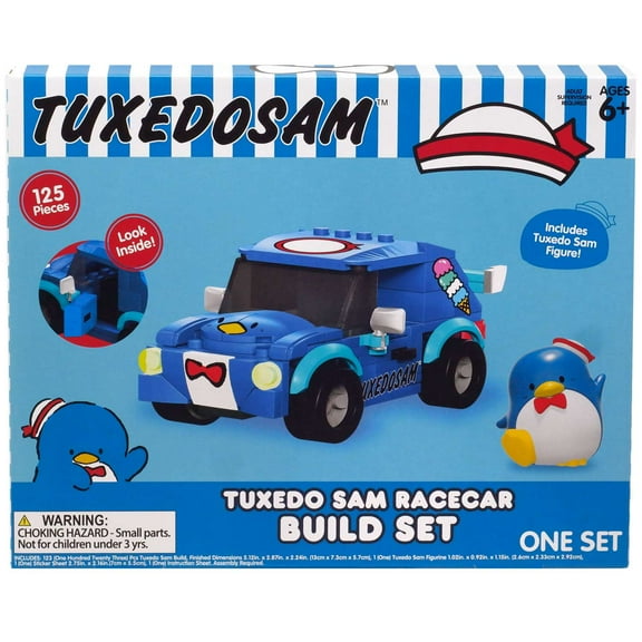 Sanrio Hello Kitty Tuxedo Sam Racecar Building Block Set