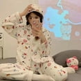 thumbnail image 1 of Sanrio Hello Kitty Winter Plush Pajamas Sets Women Kuromi Melody Cinnamoroll Home Clothes Suits Fashion Sleepwear Cute Pijama, 1 of 10