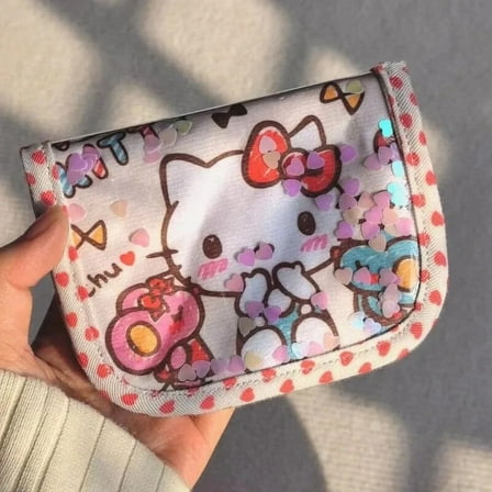 Sanrio Hello Kitty Women Wallet Anime Kawaii Multi-Cards Holder Coin Purse Girl Short Zipper Wallets Photo Card Holder Gifts