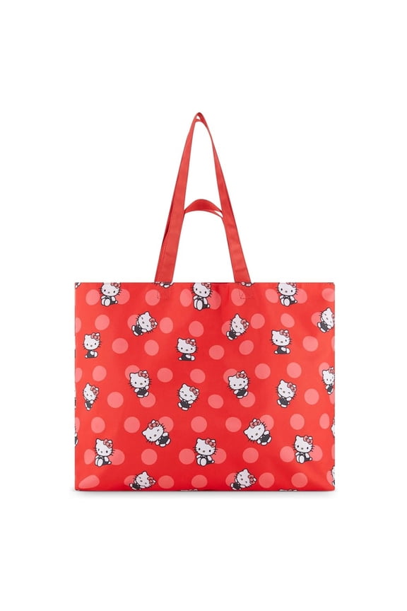 Hello Kitty Women's Tote bag, Printed Hello Kitty Tote Handbag for Teens and Adult Red