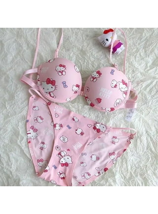 Cartoon Pink Cotton Panties Set For Women Cute And Sexy Panties