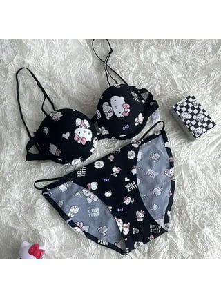 New Japanese Bra Briefs Set Women Push Up Brassiere Fashion Cotton Cute  Underwear Sexy Lace Panties Female Kawaii Lingerie Suit