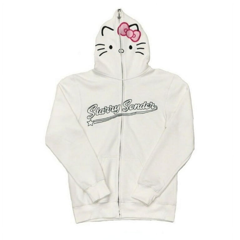 Sanrio Hello Kitty Zip Up Hoodie Women Y2k Clothing Kawaii Sanrio Hello Kitty Zip Up Hoodie Women Y2k Clothing Kawaii