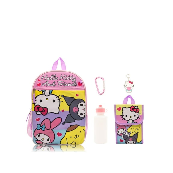 Sanrio Hello Kitty and Friends 5PC Backpack Set With Snack Tote - Pink