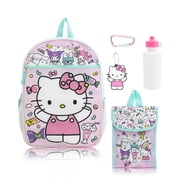 Sanrio Hello Kitty Backpack for Girls, 16" 5-Piece Set with Snack Tote