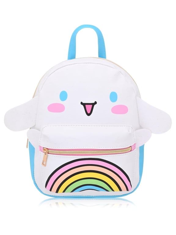 Sanrio Hello Kitty and Friends Cinnamoroll Backpack for Women, Men, Unisex Cute PU Leather 10" Mini Backpack Purse Cinnamoroll Bag & Accessories