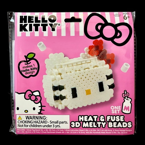 Sanrio Hello Kitty and Friends Heat & Fuse 3D Face Melty Beads Craft Kits - Hello Kitty - One Set