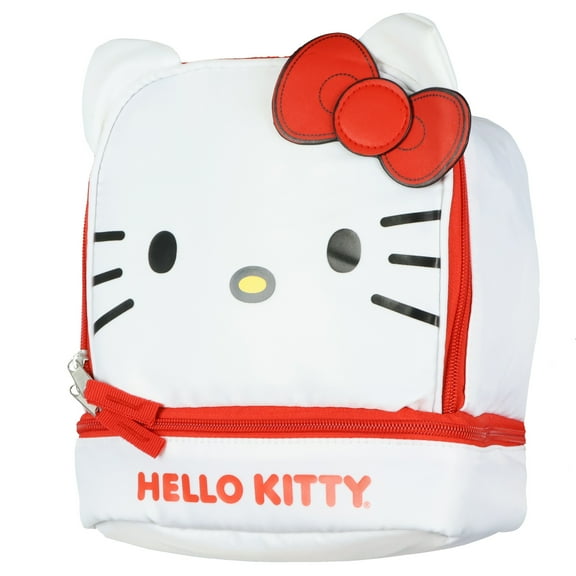 Sanrio Hello Kitty and Friends Lunch Box Dual Compartment Insulated Lunch Tote Bag (Hello Kitty) 10"