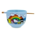 thumbnail image 1 of Sanrio Hello Kitty and Friends Rainbow Ceramic Ramen Bowl and Chopstick Set, 1 of 8