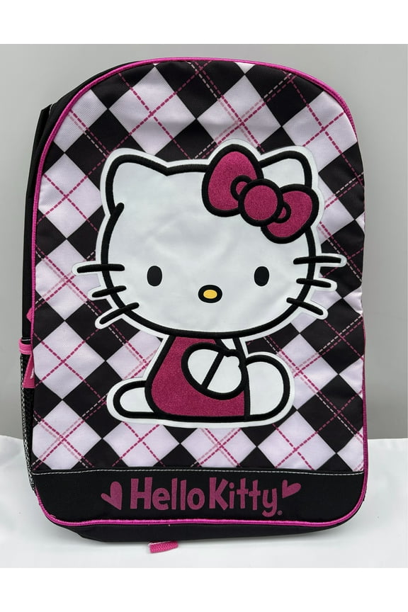 Hello Kitty glitter and checker Backpack