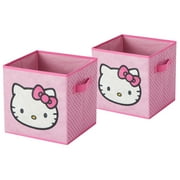 Sanrio Hello Kitty Kids' 2-Pack Printed Storage Cubes, 10" x 10"