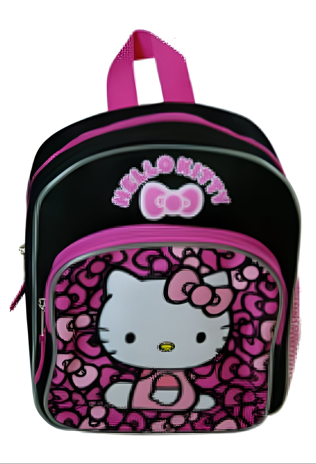 Sanrio Hello Kitty pink bows on black Pre-K mini backpack purse