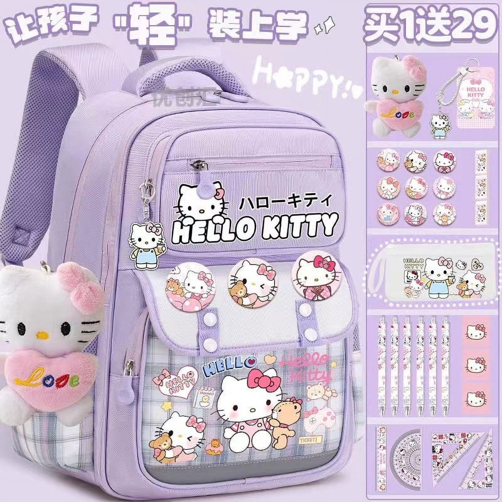 Sanrio Hello Kitty to Reduce Study Load Spine Protection Schoolbag ...