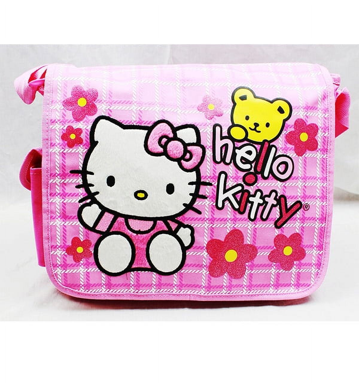 Sanrio Hello Kitty with Teddy Pink Large Messenger Bag - Backpack