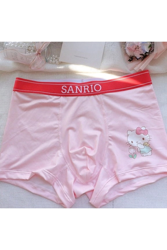 Sanrio Hello kitty Kuromi Pochacco Cinnamoroll My melody men's new cute cartoon pattern comfortable and breathable boxer briefs