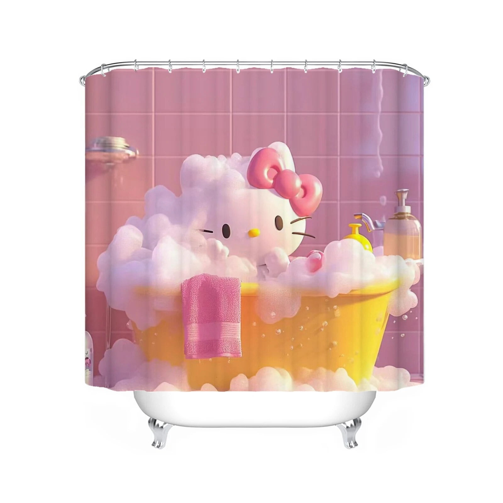 Sanrio HelloKitty Shower Screen Sets Full girls Like Pink Setluxury