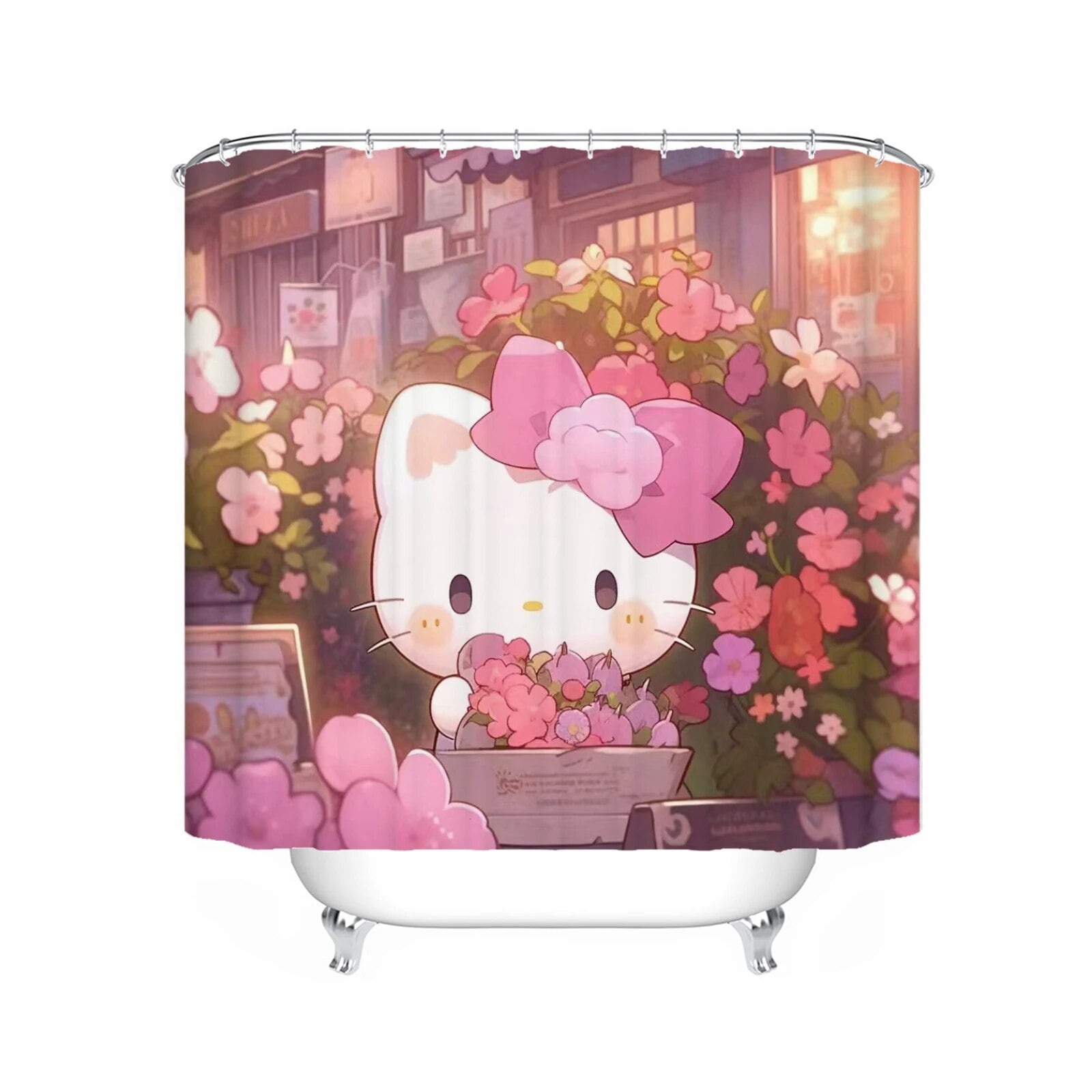 Sanrio HelloKitty Shower Screen Sets Full girls Like Pink Setluxury Cartoon Funny Accessories