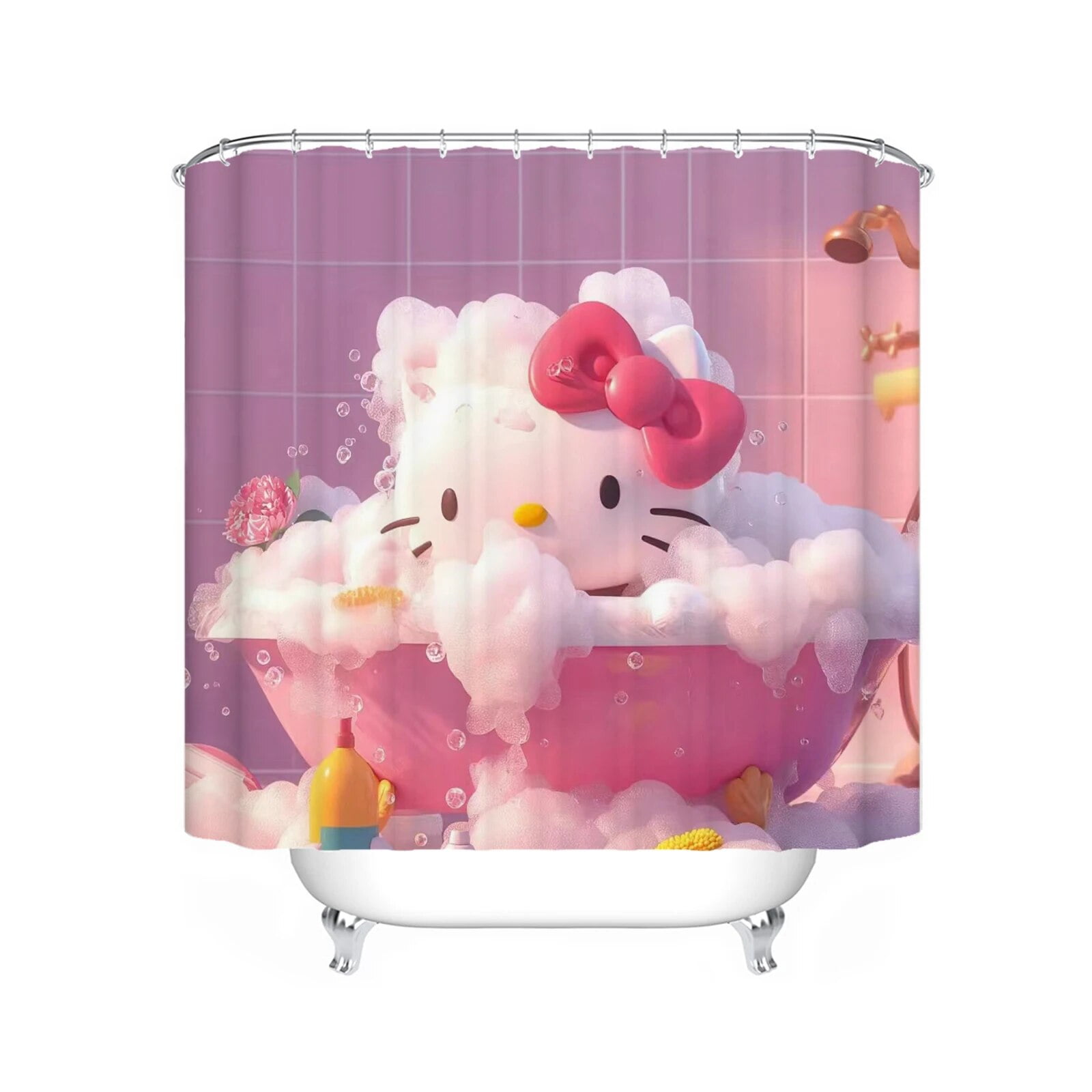 Sanrio HelloKitty Shower Screen Sets Full girls Like Pink Setluxury Cartoon Funny Accessories