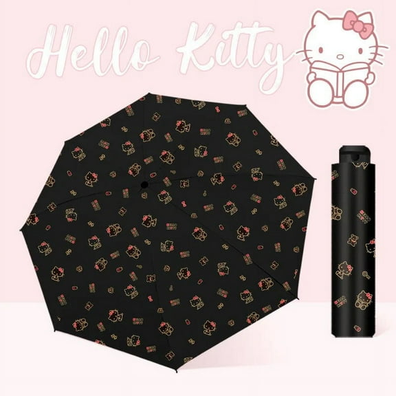 Sanrio Hellokitty Umbrella Sun Umbrella Student Uv Protection Sun Shade Girl Rain and Rain Dual Purpose Umbrella Sun Umbrella